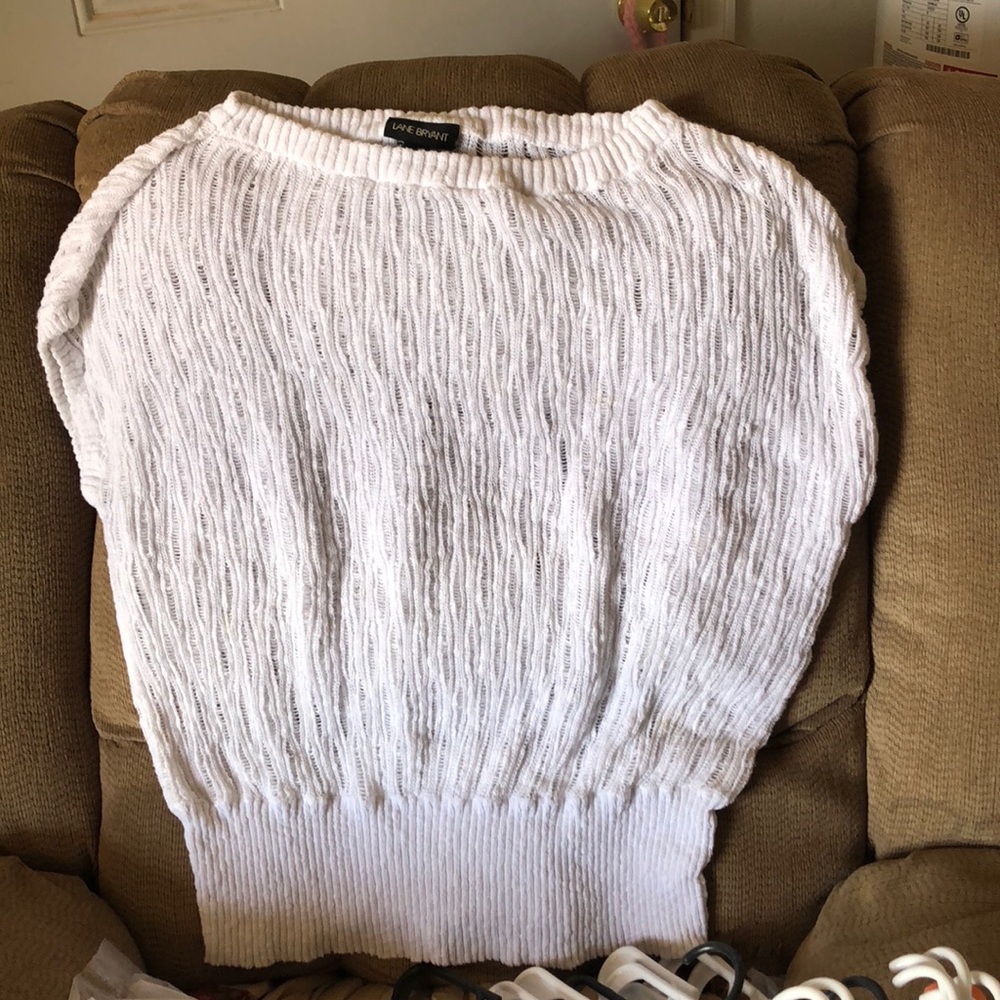 White sweater vest pull over